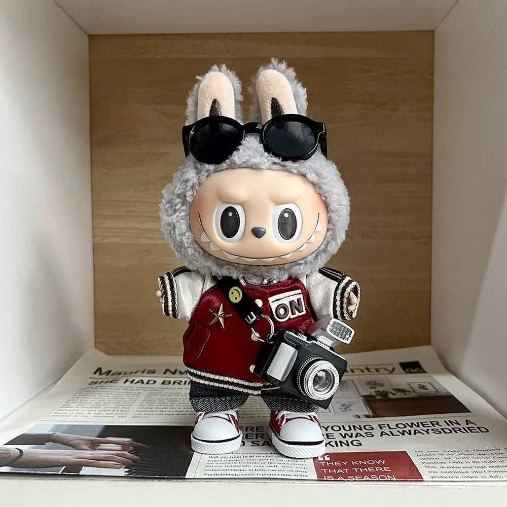 61. Plush Doll Replacing Clothes Camera Set - For Labubu Outfit - For Around 17cm Doll(No Dolls)