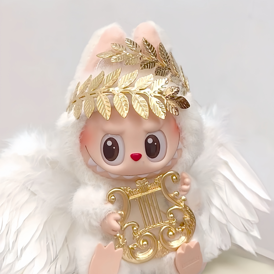 55. Plush Doll Replacing Clothes Angel Set - For Labubu Outfit - For Around 17cm Doll(No Dolls)