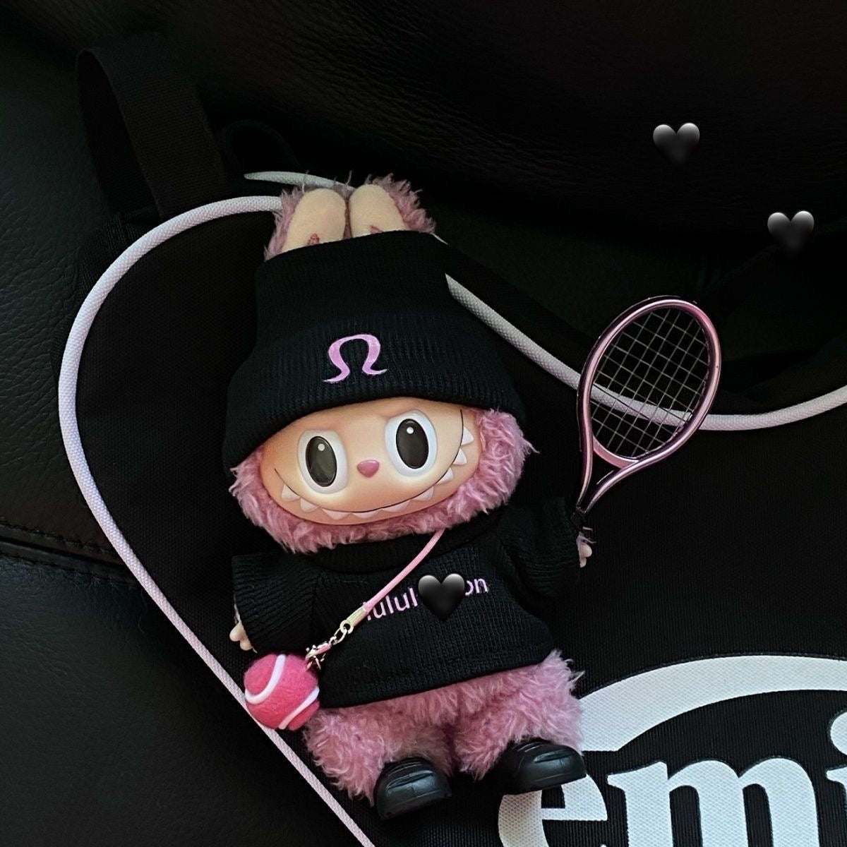 51. Plush Doll Replacing Clothes Sweat Suit Set - For Labubu Outfit - For Around 17cm Doll(No Dolls)