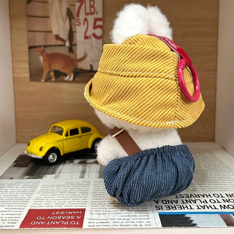 91. Plush Doll Replacing Clothes Casual-overalls Set - For Labubu Outfit - For Around 17cm Doll(No Dolls)