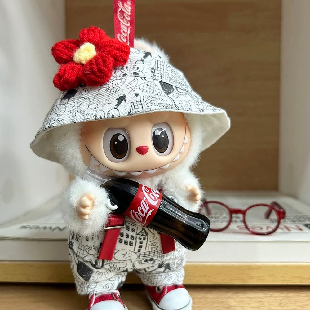 79. Plush Doll Replacing Clothes Graffiti Set - For Labubu Outfit - For Around 17cm Doll(No Dolls)