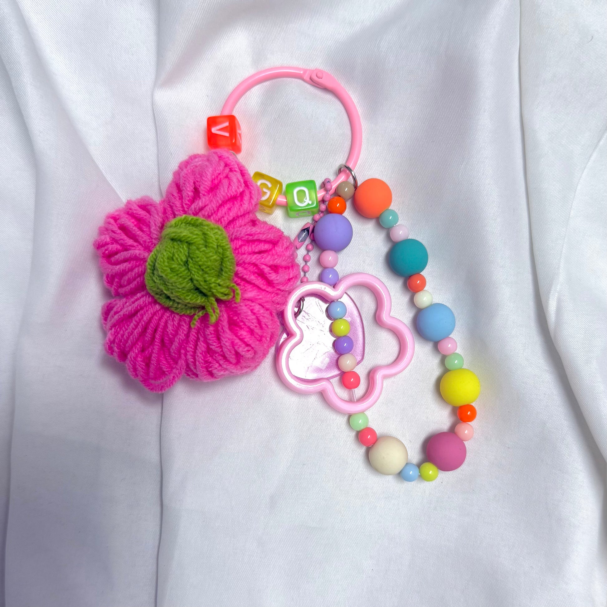 21. DIY Special Design Flower Pendant keychain Gift - For Bags - For Dolls - For Car Accessories (No Doll)