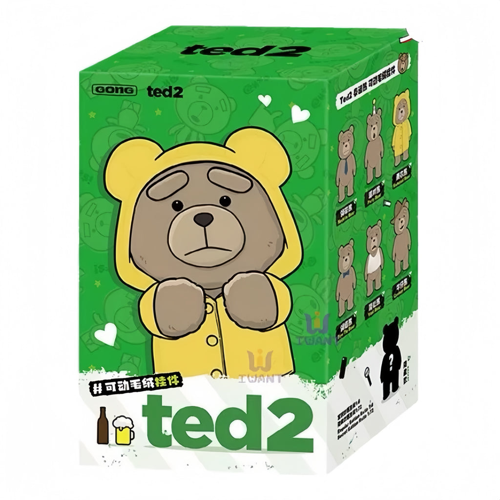 14. POP MART Ted2 Bear Plush Pendant Action Figures, Blind Box