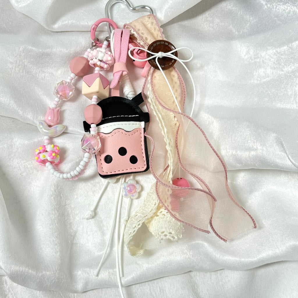 50. DIY Special Design Drink-bottle Pendant Keychain Gift - For Bags - For Dolls - For Car Accessories (No Doll)