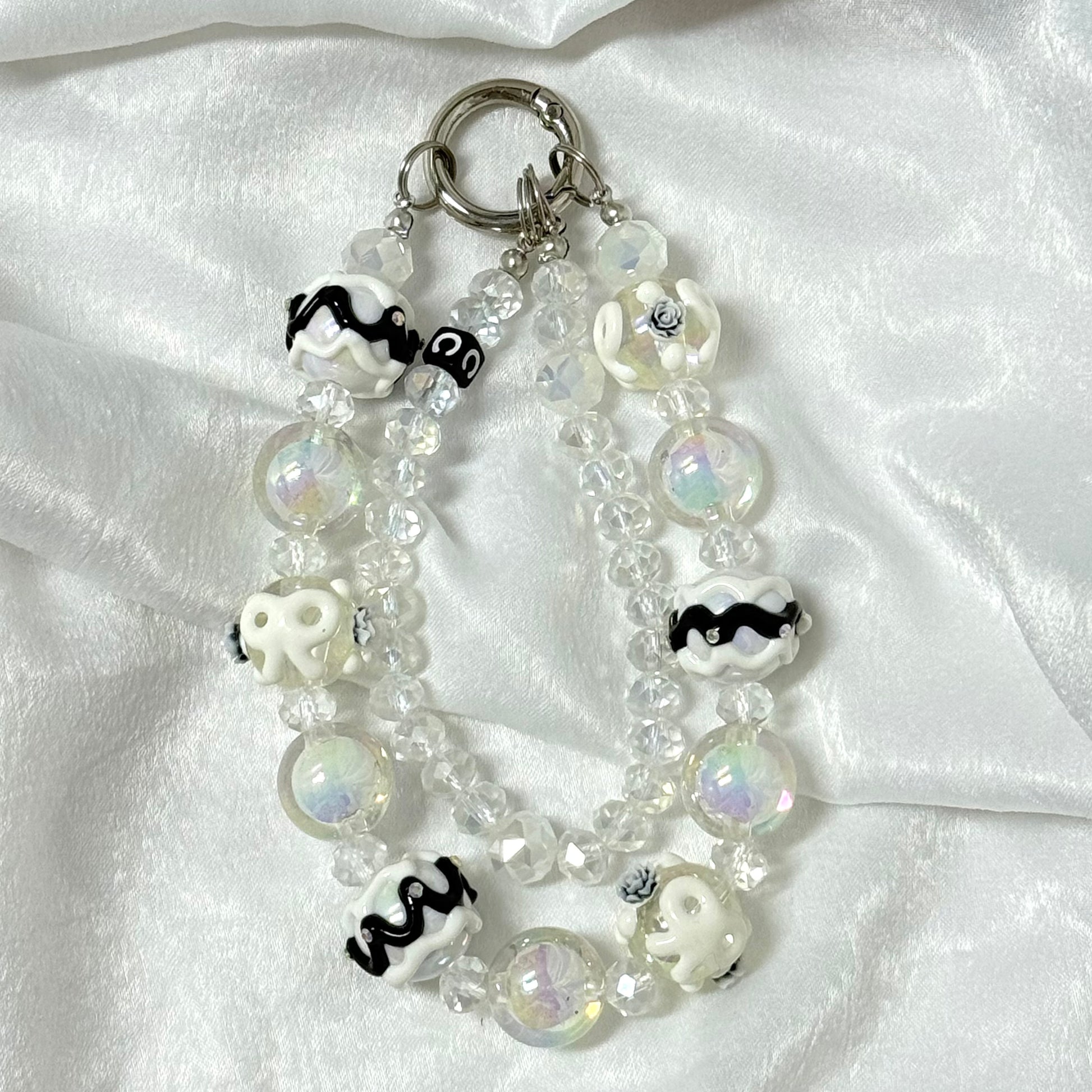 38. DIY Special Design Crystal-grains Pendant Keychain Gift - For Bags - For Dolls - For Car Accessories (No Doll)