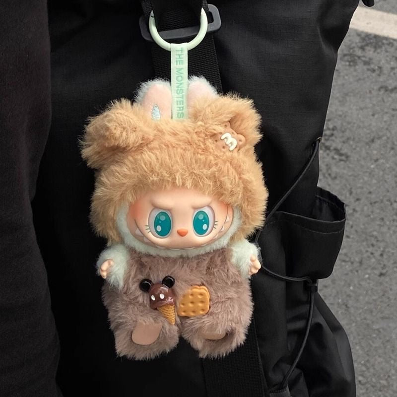 68. Plush Doll Replacing Clothes Cute-bear Set - For Labubu Outfit - For Around 17cm Doll(No Dolls)