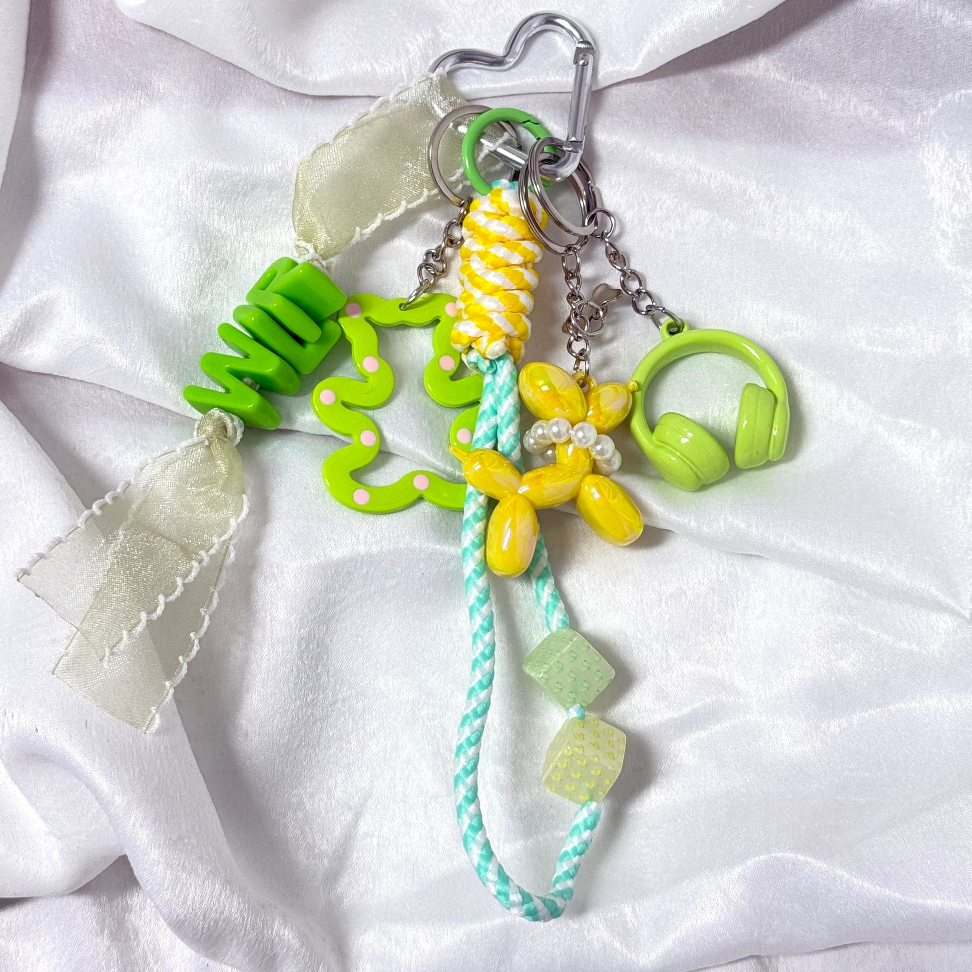 45. DIY Special Design Earphone Pendant Keychain Gift - For Bags - For Dolls - For Car Accessories (No Doll)