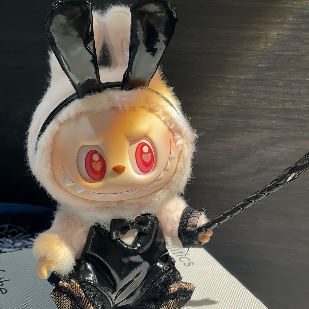 60. Plush Doll Replacing Clothes Sexy-rabbit Set - For Labubu Outfit - For Around 17cm Doll(No Dolls)