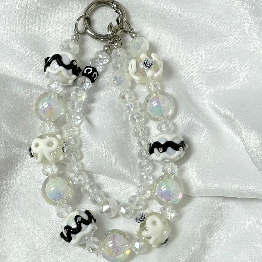 38. DIY Special Design Crystal-grains Pendant Keychain Gift - For Bags - For Dolls - For Car Accessories (No Doll)