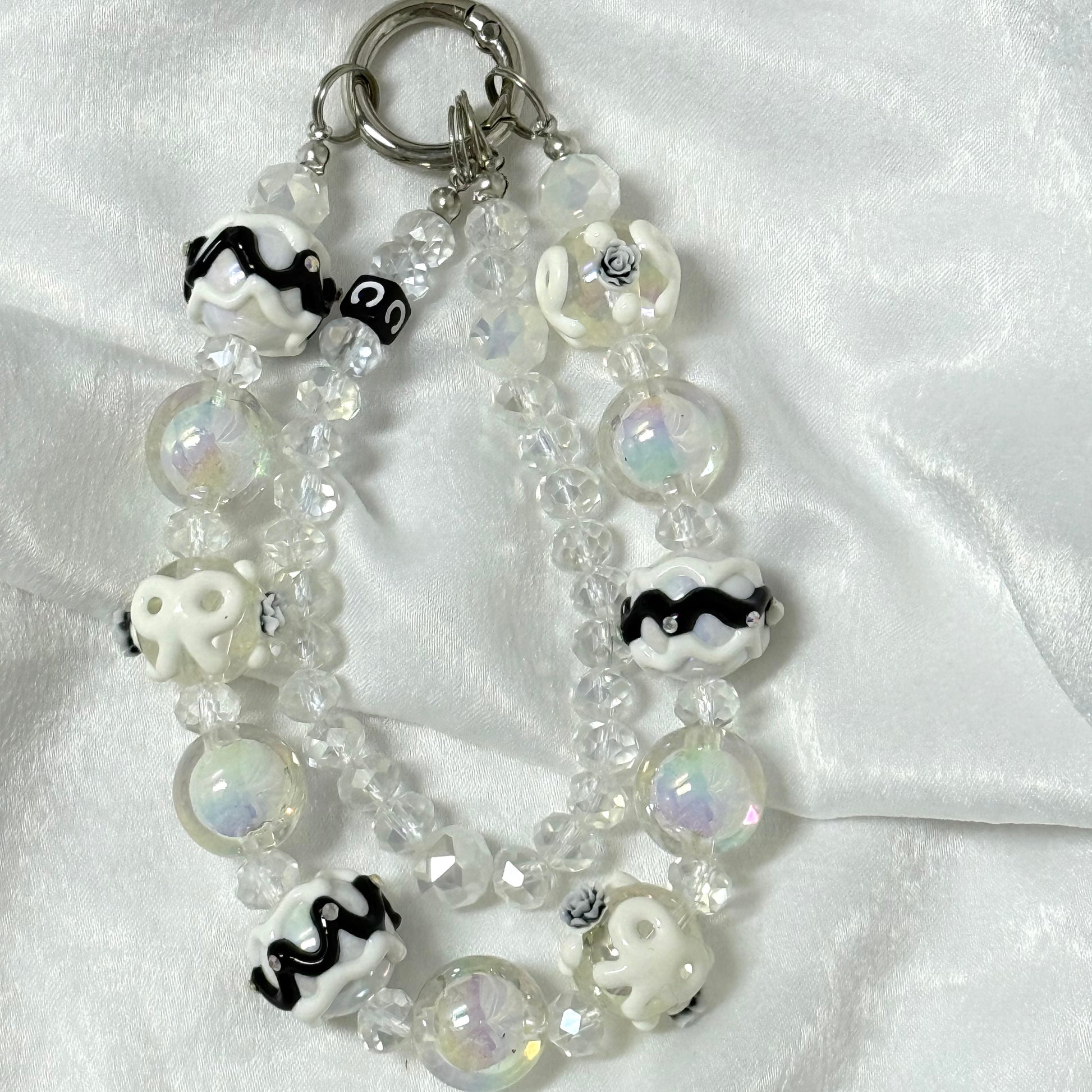 38. DIY Special Design Crystal-grains Pendant Keychain Gift - For Bags - For Dolls - For Car Accessories (No Doll)