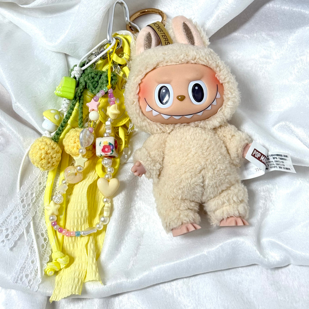 41. DIY Special Design Woven Cherry Pendant Keychain Gift - For Bags - For Dolls - For Car Accessories (No Doll)