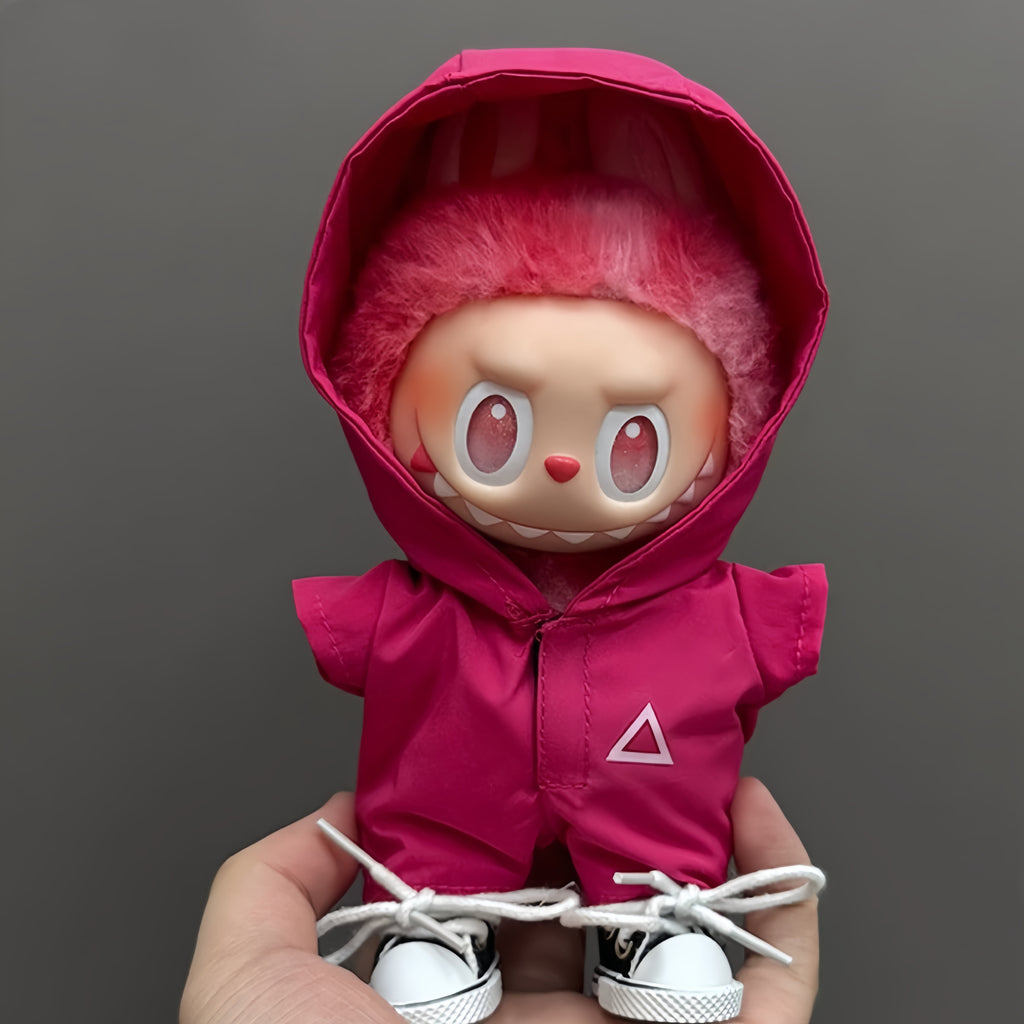 78. Plush Doll Replacing Clothes Jumpsuit Set - For Labubu Outfit - For Around 17cm Doll(No Dolls)