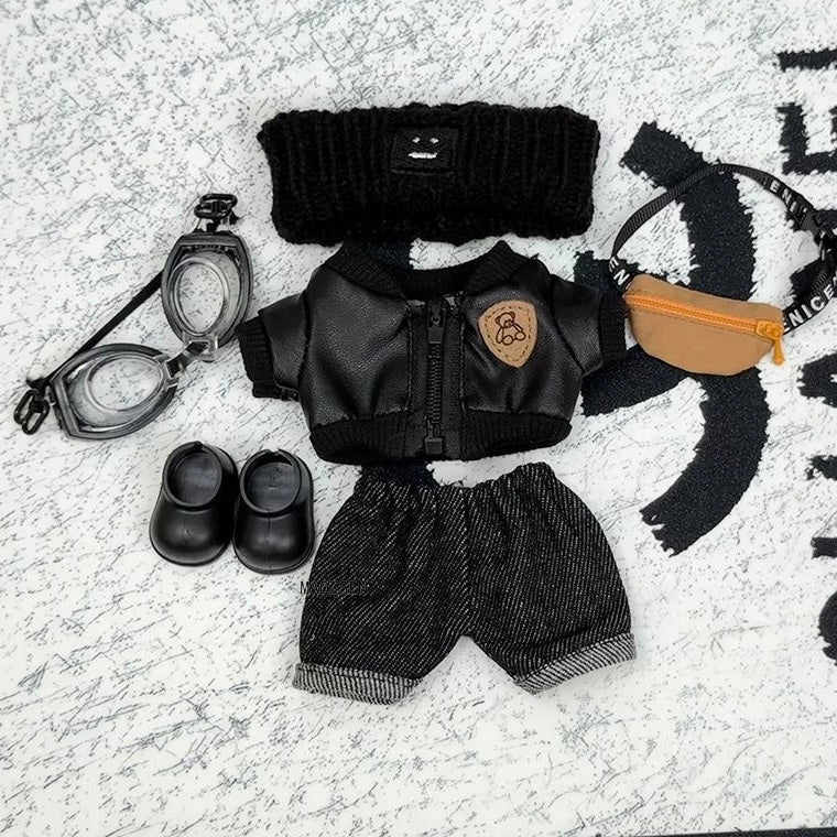 73. Plush Doll Replacing Clothes Fashion-jacket Set - For Labubu Outfit - For Around 17cm Doll(No Dolls)