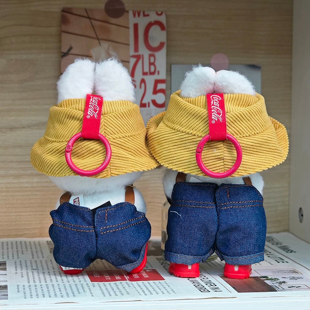 91. Plush Doll Replacing Clothes Casual-overalls Set - For Labubu Outfit - For Around 17cm Doll(No Dolls)