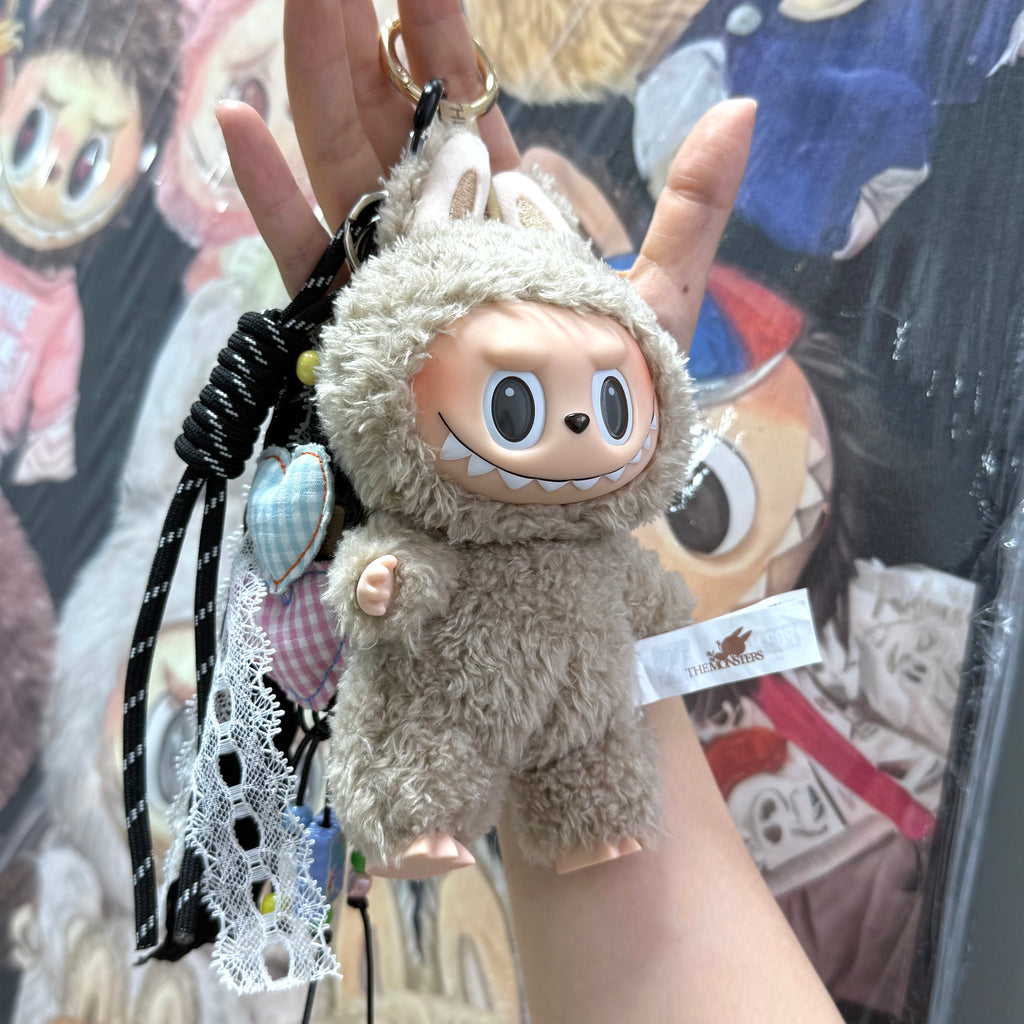 75. DIY Special Design Double-heart Pendant Keychain Gift - For Bags - For Dolls - For Car Accessories (No Doll)