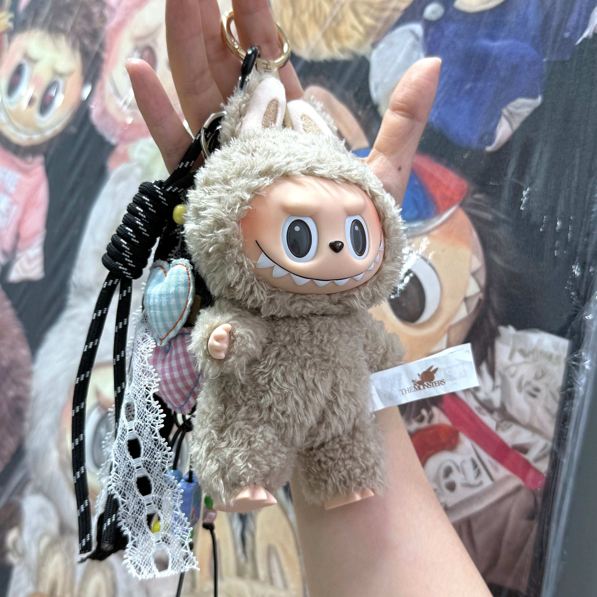 75. DIY Special Design Double-heart Pendant Keychain Gift - For Bags - For Dolls - For Car Accessories (No Doll)