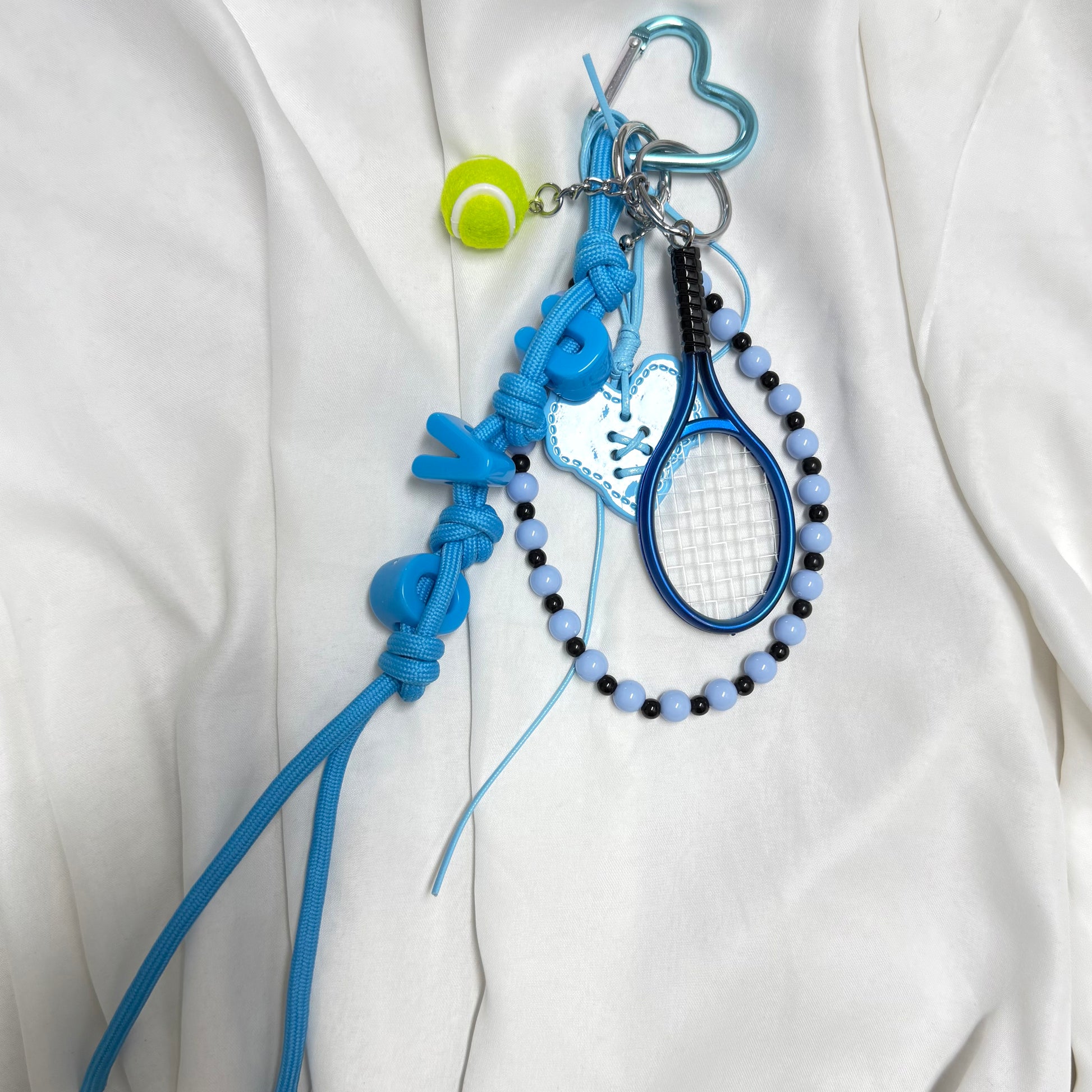 19. DIY Special Design Tennis Racket Pendant keychain Gift - For Bags - For Dolls - For Car Accessories (No Doll)