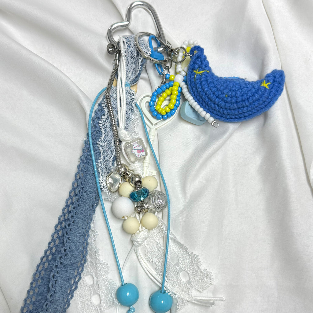 18. DIY Special Design Moon Pendant keychain Gift - For Bags - For Dolls - For Car Accessories (No Doll)