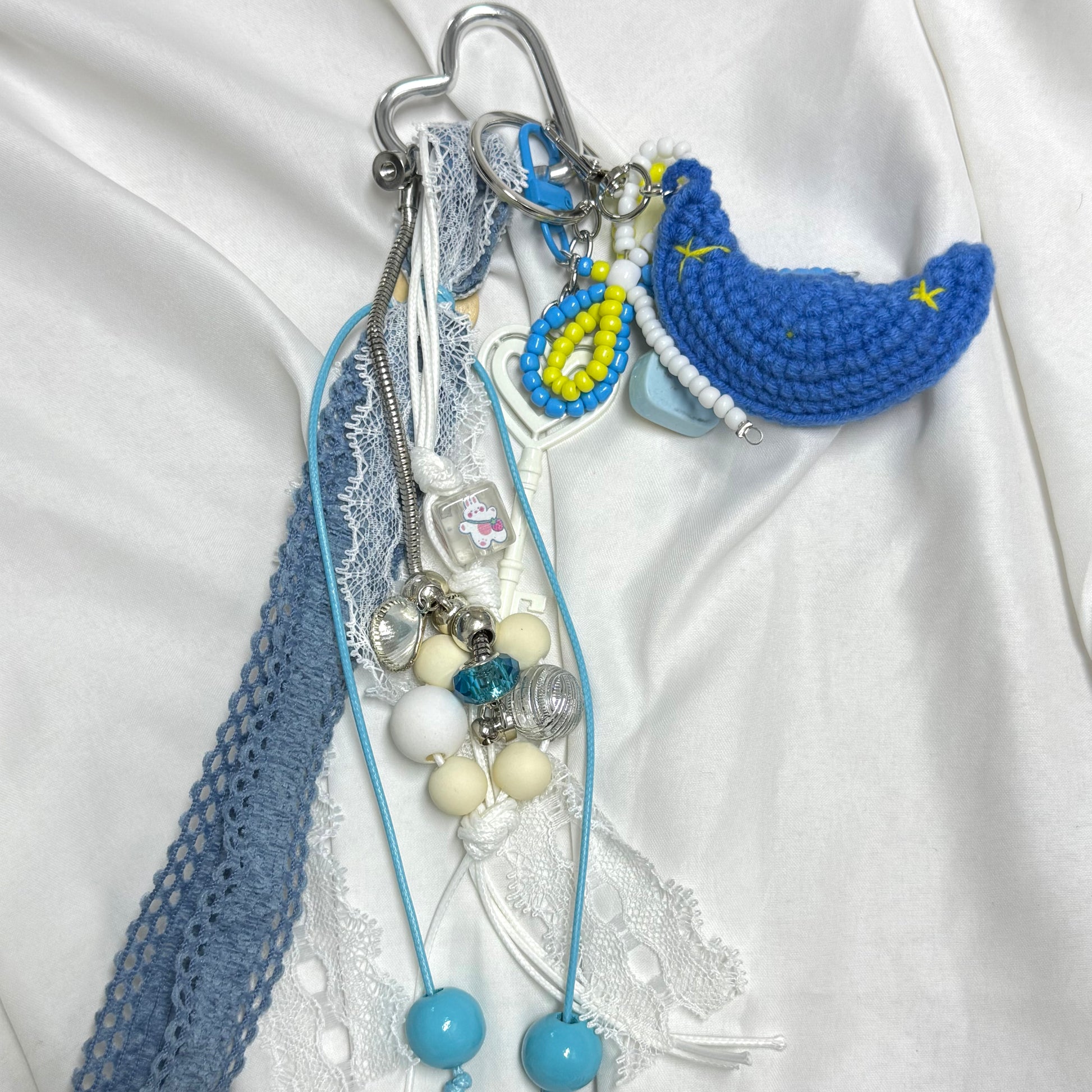 18. DIY Special Design Moon Pendant keychain Gift - For Bags - For Dolls - For Car Accessories (No Doll)