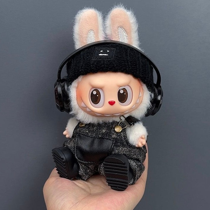 72. Plush Doll Replacing Clothes Fashion Overall Set - For Labubu Outfit - For Around 17cm Doll(No Dolls)