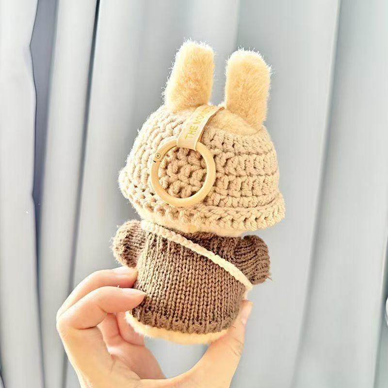 65. Plush Doll Replacing Clothes Knitted-sweater Set - For Labubu Outfit - For Around 17cm Doll(No Dolls)