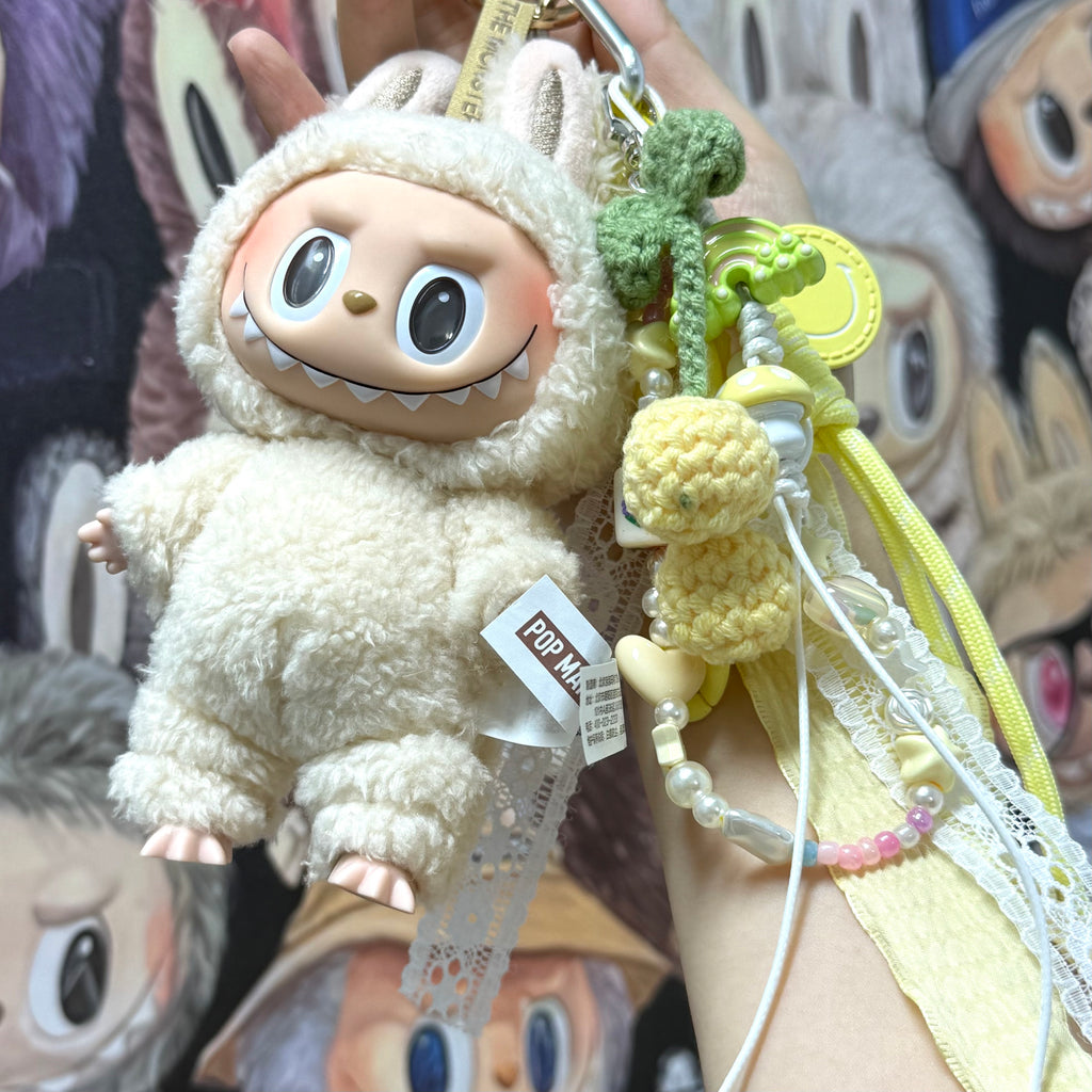 41. DIY Special Design Woven Cherry Pendant Keychain Gift - For Bags - For Dolls - For Car Accessories (No Doll)