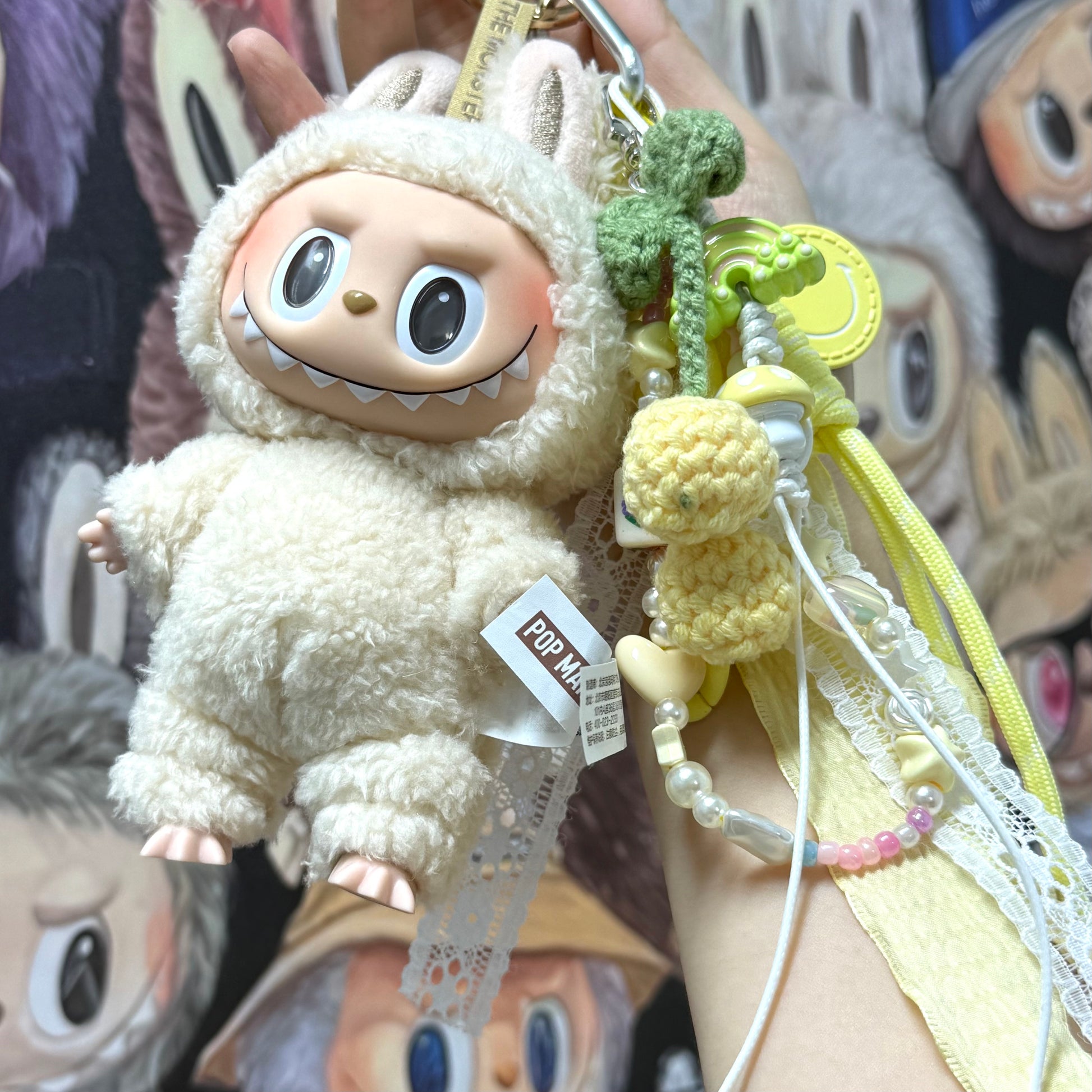 41. DIY Special Design Woven Cherry Pendant Keychain Gift - For Bags - For Dolls - For Car Accessories (No Doll)