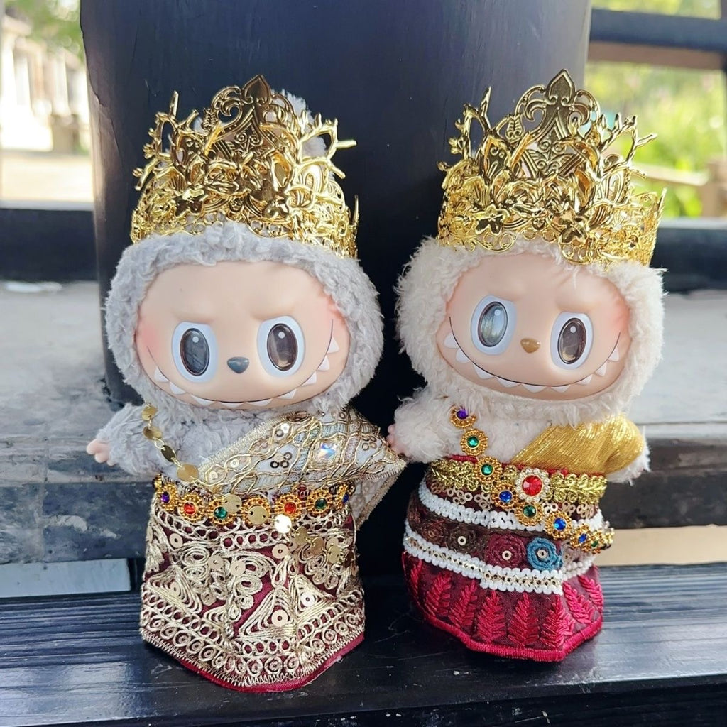 59. Plush Doll Replacing Clothes Thai-skirt Set - For Labubu Outfit - For Around 17cm Doll(No Dolls)