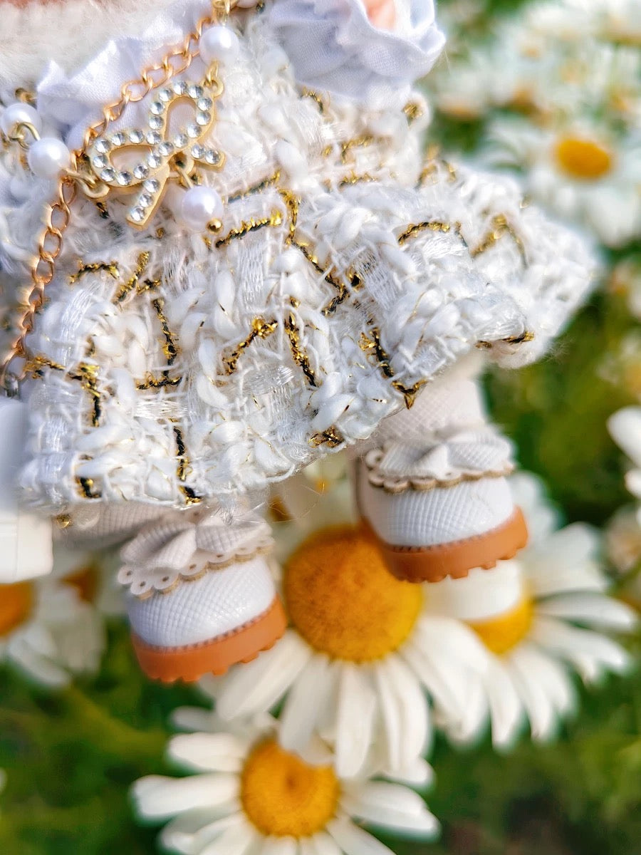 90. Plush Doll Replacing Clothes Chanel Set - For Labubu Outfit - For Around 17cm Doll(No Dolls)