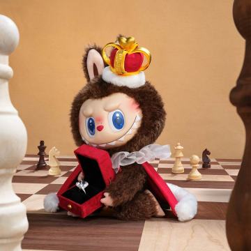 100. The Monsters Labubu Let's Checkmate Series The King Vinyl Plush Doll