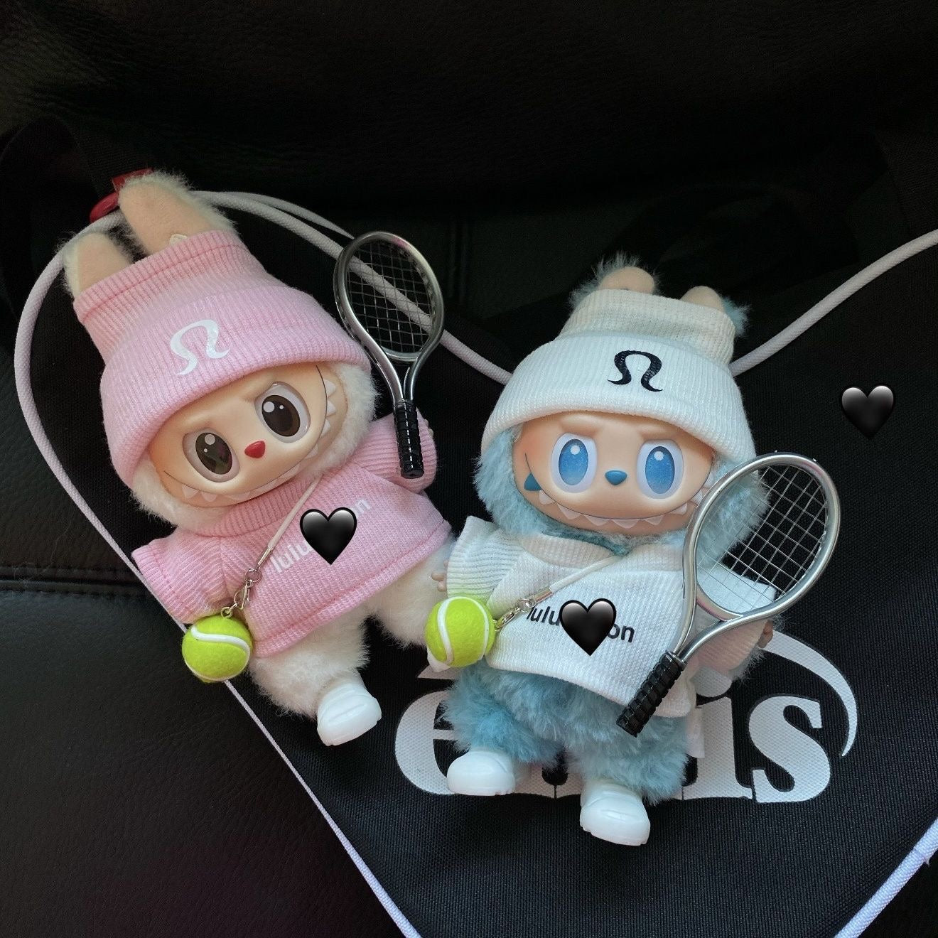 51. Plush Doll Replacing Clothes Sweat Suit Set - For Labubu Outfit - For Around 17cm Doll(No Dolls)