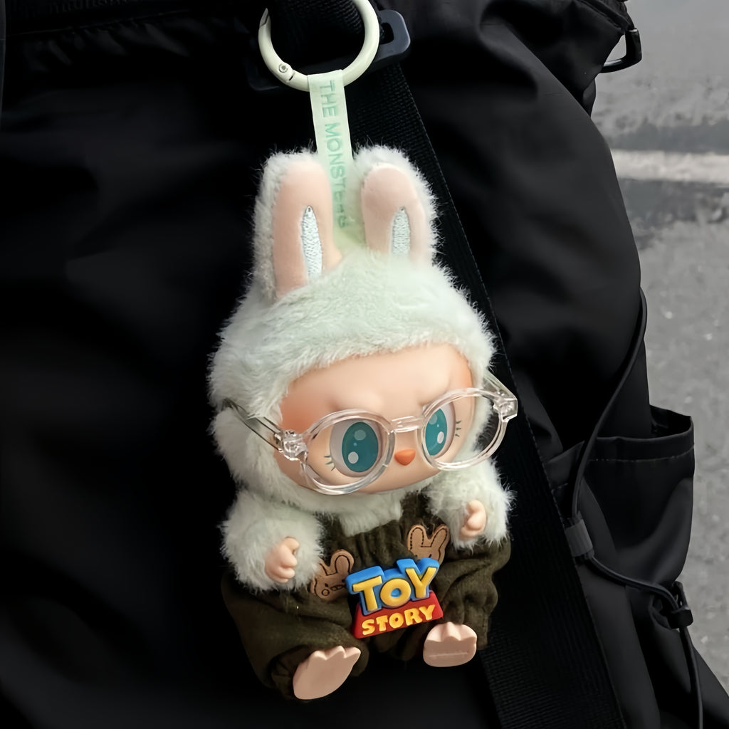 67. Plush Doll Replacing Clothes Casual-overall Set - For Labubu Outfit - For Around 17cm Doll(No Dolls)